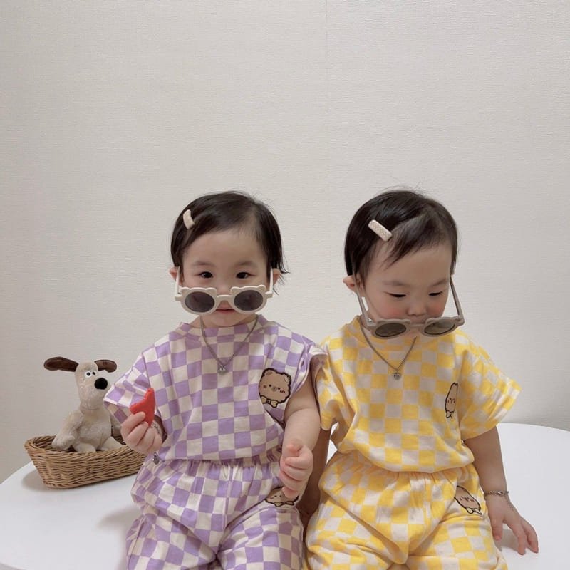 Moran - Korean Children Fashion - #childrensboutique - Raibbon Bear Top Bottom Set - 9