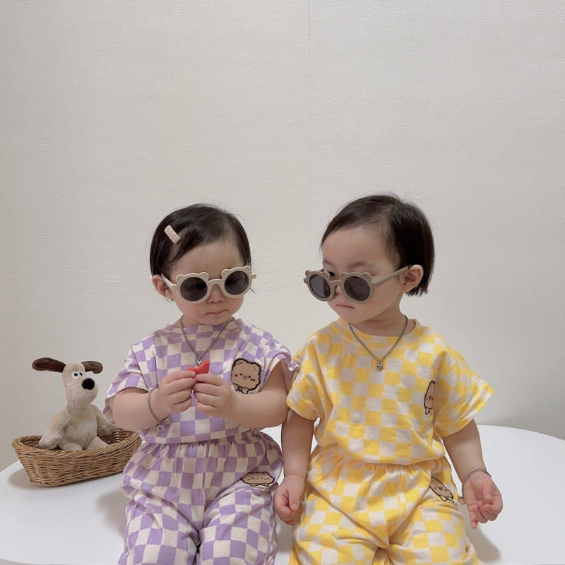 Moran - Korean Children Fashion - #designkidswear - Raibbon Bear Top Bottom Set - 10