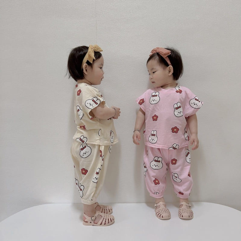 Moran - Korean Children Fashion - #designkidswear - Rabbit Top Bottom Set - 6