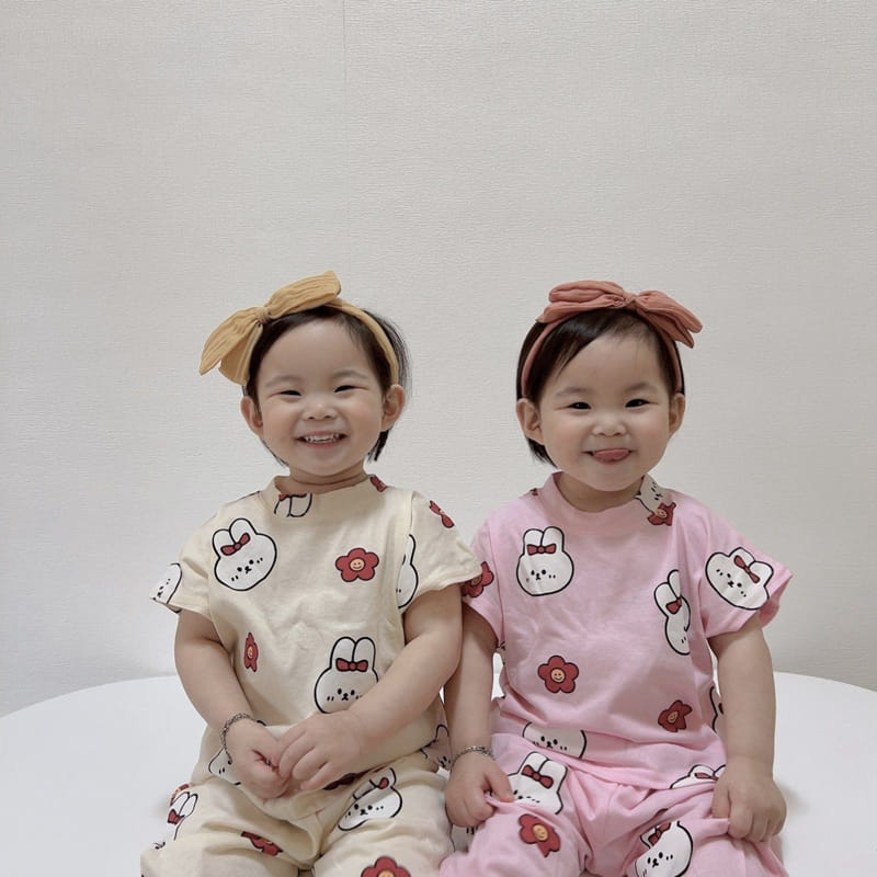 Moran - Korean Children Fashion - #fashionkids - Rabbit Top Bottom Set - 8