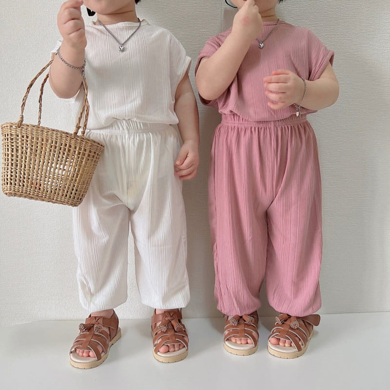 Moran - Korean Children Fashion - #kidsstore - Laon Pleats Top Bottom Set - 9