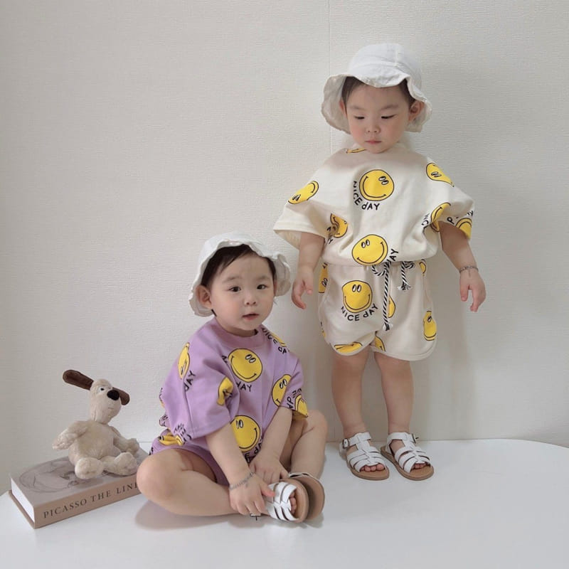 Moran - Korean Children Fashion - #littlefashionista - Nice Smile Top Bottom Set - 9
