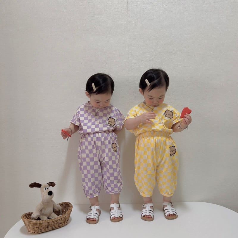 Moran - Korean Children Fashion - #minifashionista - Raibbon Bear Top Bottom Set - 4