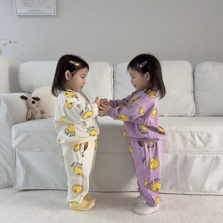 Moran - Korean Children Fashion - #toddlerclothing - Nice Day Top Bottom Set - 4