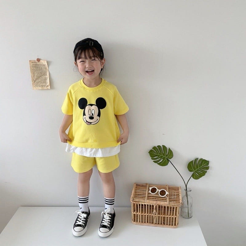 Moran - Korean Children Fashion - #stylishchildhood - Best Friend Yellow Top  Bottom Set - 9