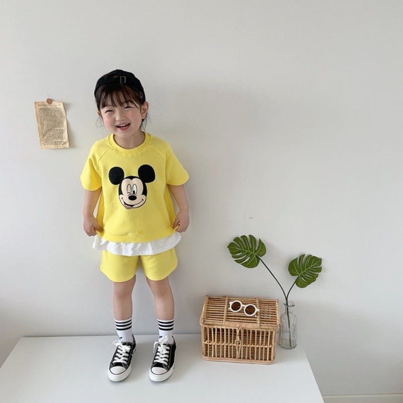 Moran - Korean Children Fashion - #todddlerfashion - Best Friend Yellow Top  Bottom Set - 7