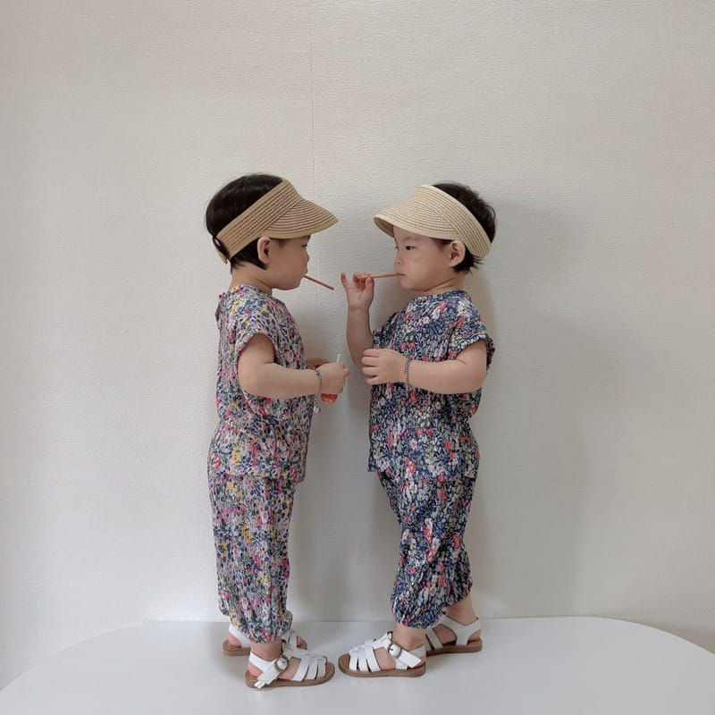 Moran - Korean Children Fashion - #todddlerfashion - Monble Pleats Top Bottom Set - 7