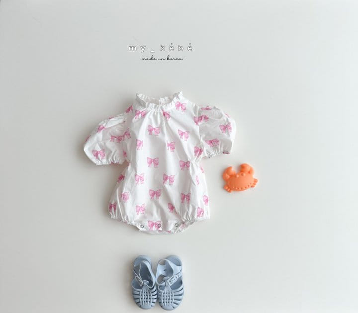 My Bebe - Korean Baby Fashion - #babylifestyle - Berry Picnic Body Suit - 7