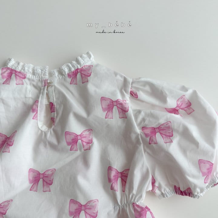 My Bebe - Korean Baby Fashion - #babyoninstagram - Berry Picnic Body Suit - 8