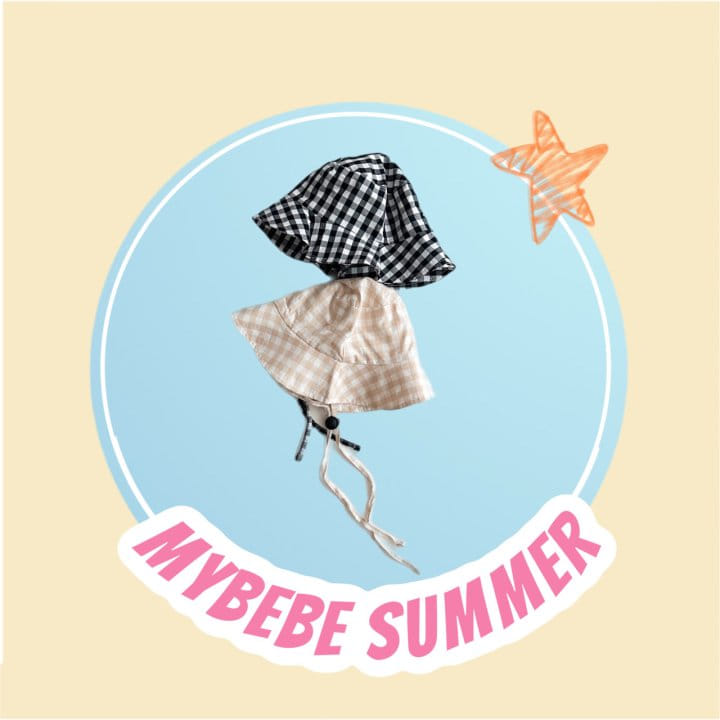 My Bebe - Korean Baby Fashion - #babyoutfit - Check Bucket Hat