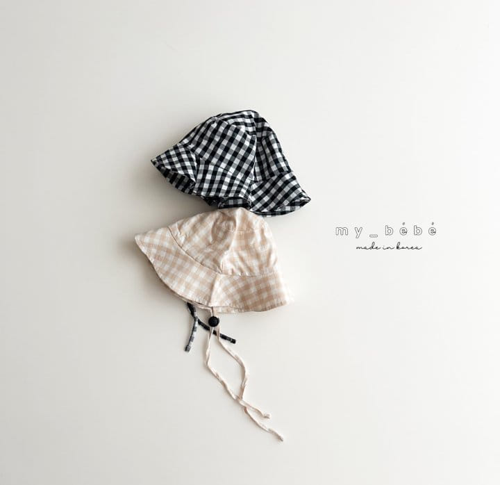 My Bebe - Korean Baby Fashion - #babywear - Check Bucket Hat - 3