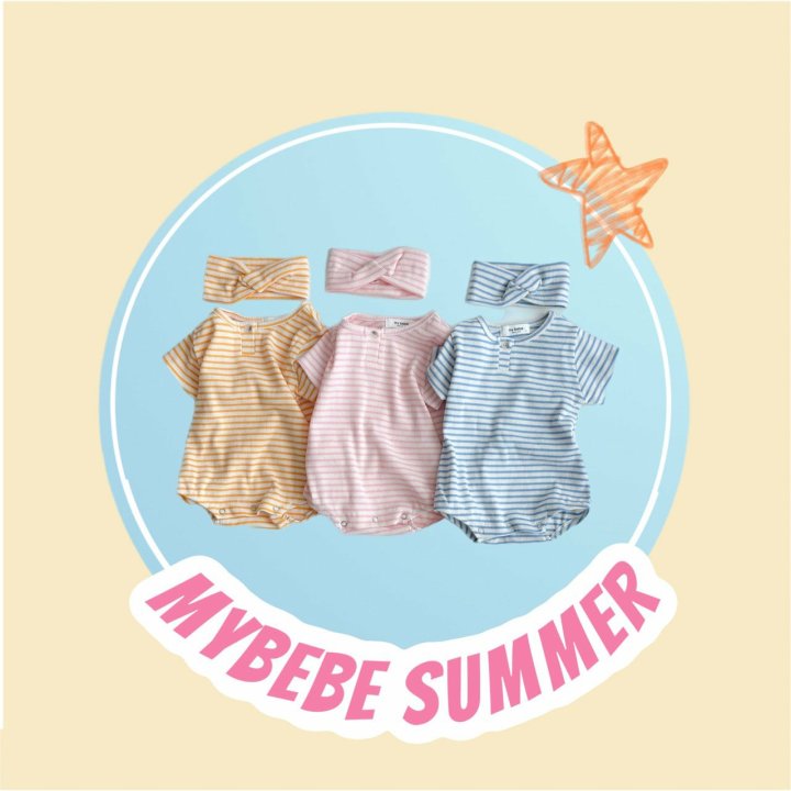My Bebe - Korean Baby Fashion - #onlinebabyshop - Tight Body Suit With Hair Band