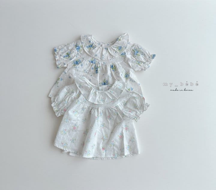 My Bebe - Korean Children Fashion - #designkidswear - Round Shirring Blouse - 3