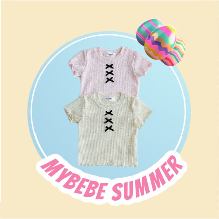 My Bebe - Korean Children Fashion - #designkidswear - Chcok Chock Crop Tee