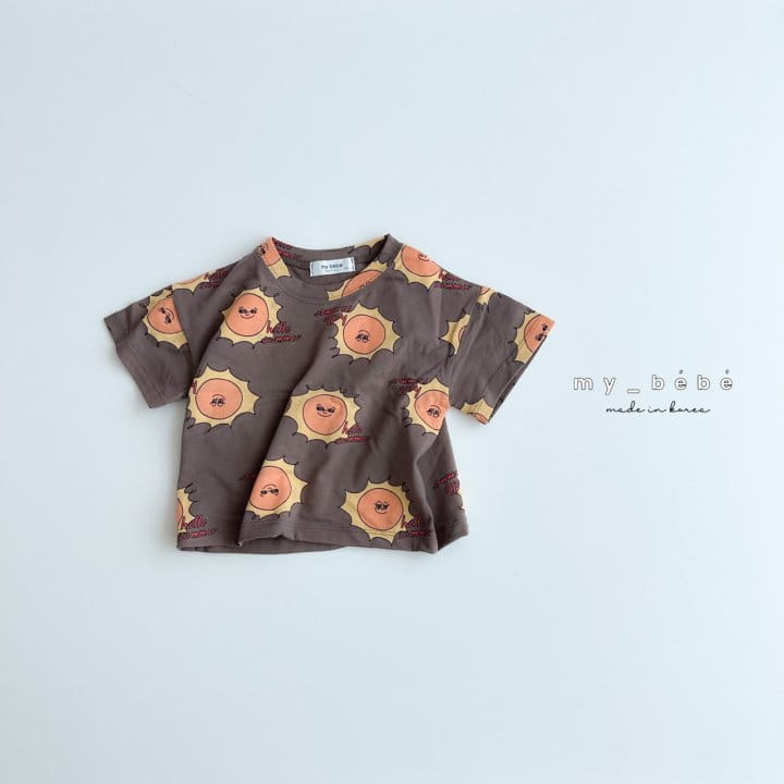 My Bebe - Korean Children Fashion - #minifashionista - Natural Short Sleeve Tee - 6