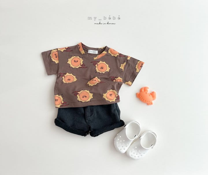 My Bebe - Korean Children Fashion - #stylishchildhood - Natural Short Sleeve Tee - 10