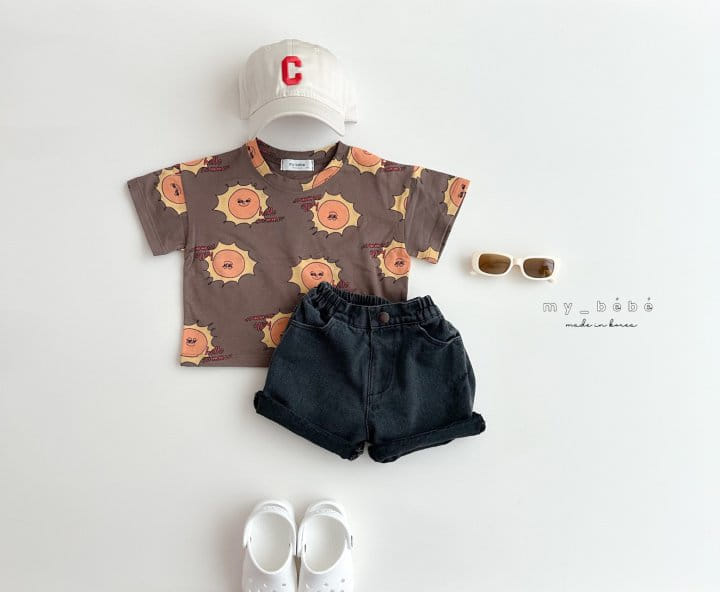 My Bebe - Korean Children Fashion - #todddlerfashion - Natural Short Sleeve Tee - 8