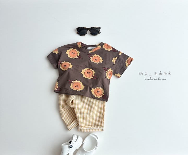 My Bebe - Korean Children Fashion - #toddlerclothing - Natural Short Sleeve Tee - 9