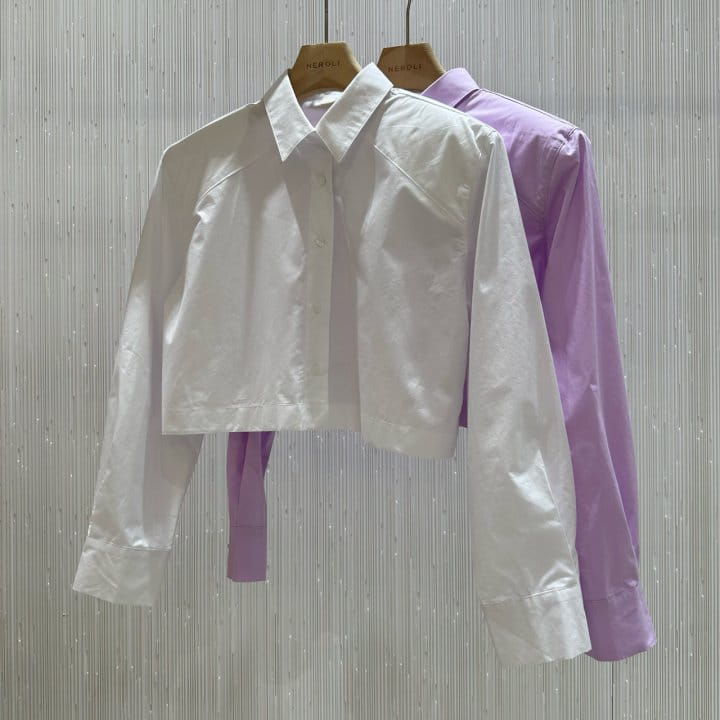 Neroli36 - Korean Women Fashion - #momslook - Crop Pad Shirt