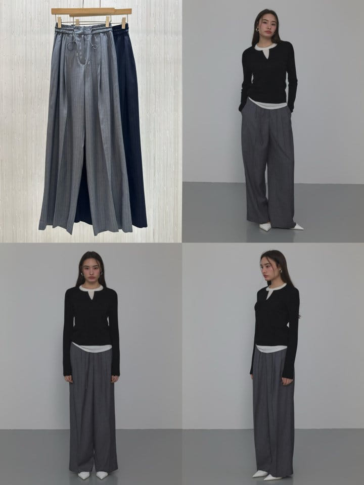 Neroli36 - Korean Women Fashion - #momslook - ST Banding Wrinkle Pants - 4