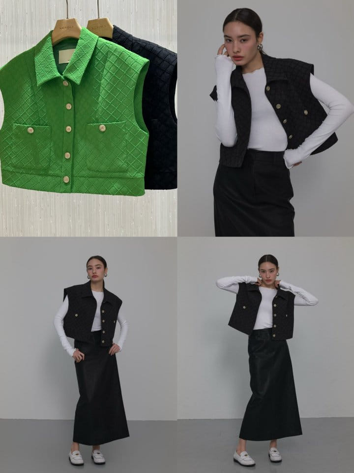 Neroli36 - Korean Women Fashion - #thelittlethings - Jacquard Vest - 4