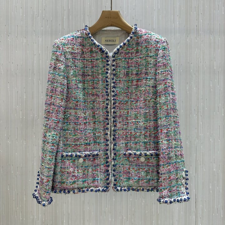 Neroli36 - Korean Women Fashion - #momslook - M Bead Tweed Jacket - 10