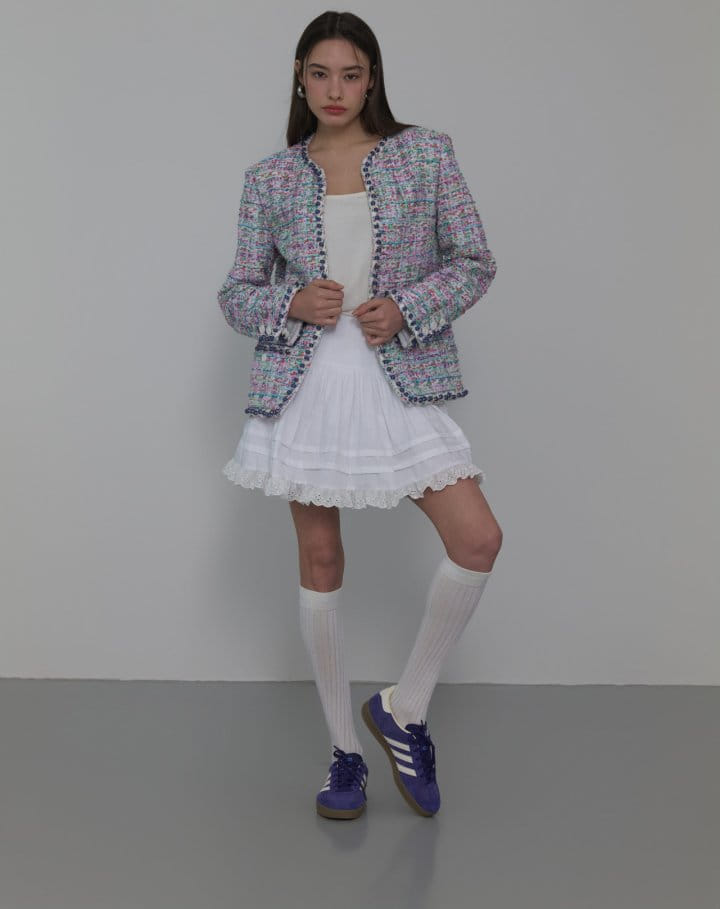 Neroli36 - Korean Women Fashion - #momslook - M Bead Tweed Jacket - 2