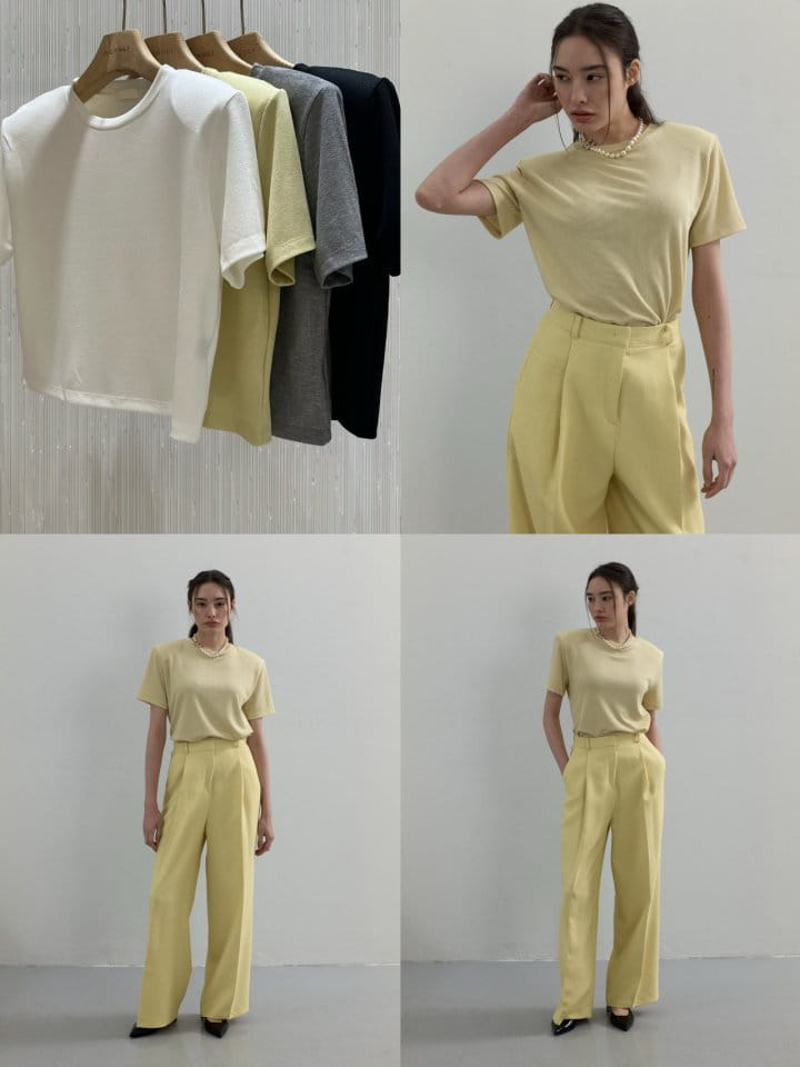 Neroli36 - Korean Women Fashion - #pursuepretty - Pearl Pad Tee - 5