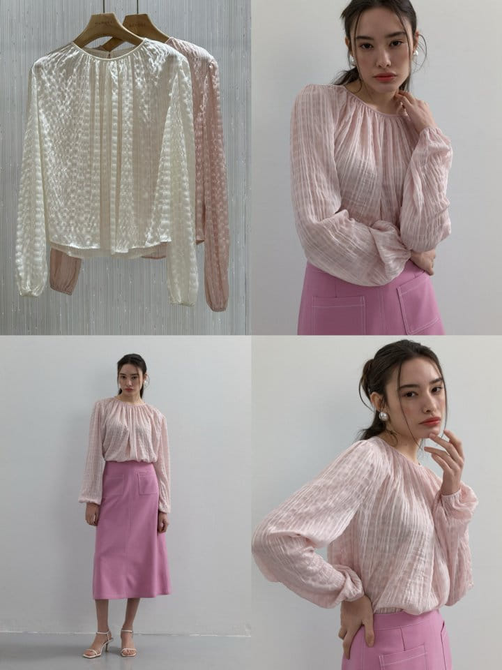 Neroli36 - Korean Women Fashion - #restrostyle - Volume Shirring Boluse - 4
