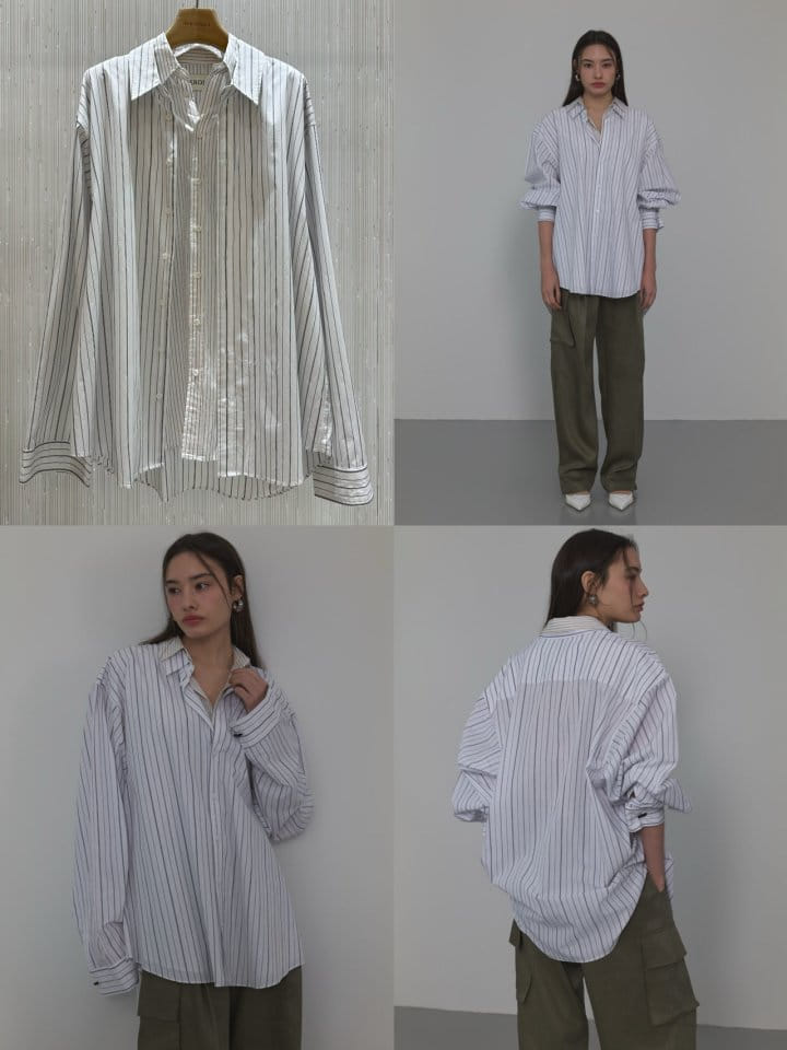 Neroli36 - Korean Women Fashion - #romanticstyle - M Double ST Box Shirt - 3