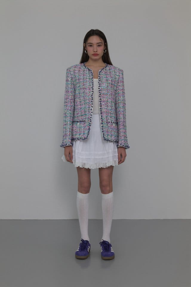 Neroli36 - Korean Women Fashion - #womensfashion - M Bead Tweed Jacket - 11