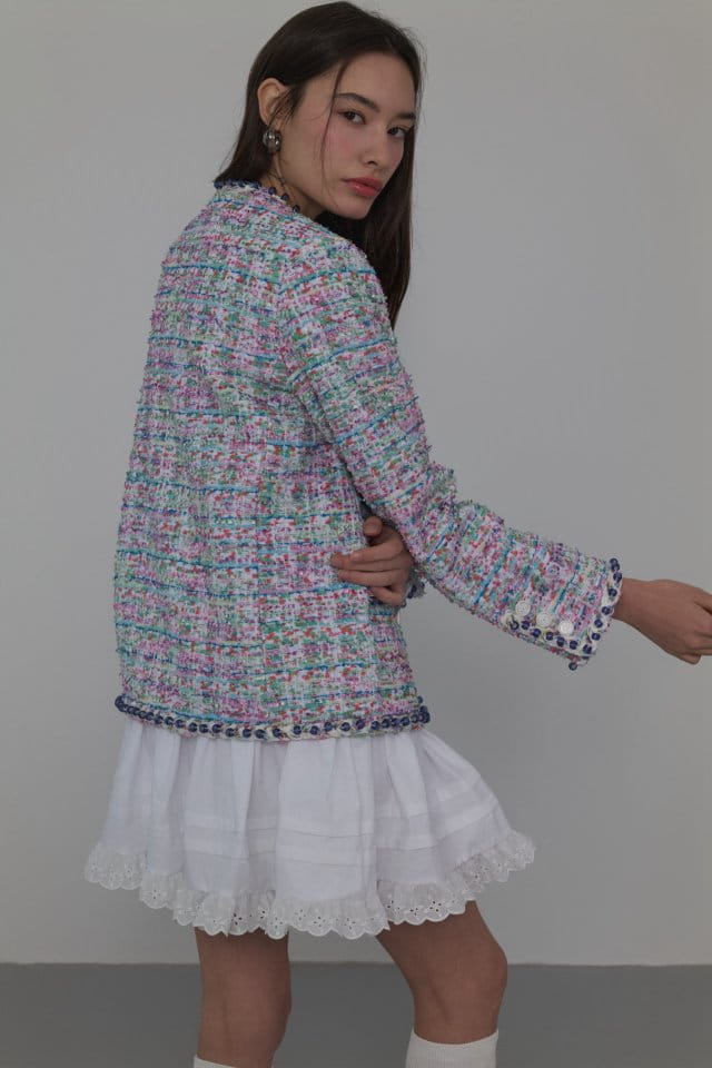 Neroli36 - Korean Women Fashion - #womensfashion - M Bead Tweed Jacket - 7