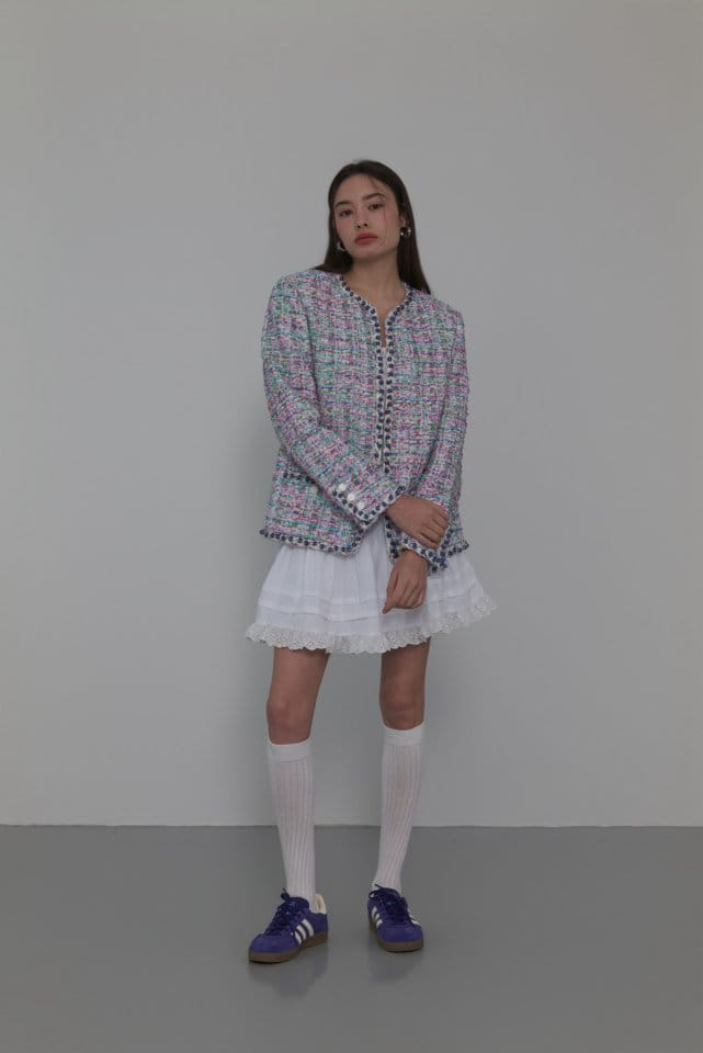 Neroli36 - Korean Women Fashion - #womensfashion - M Bead Tweed Jacket - 9