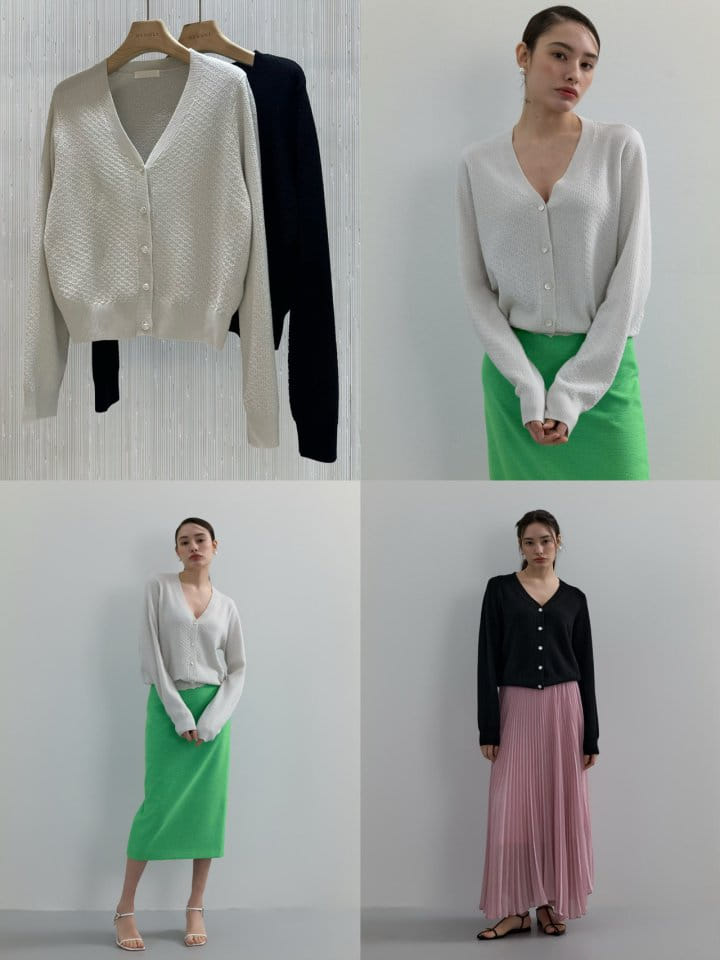 Neroli36 - Korean Women Fashion - #womensfashion - M Pearl Cardigan - 9