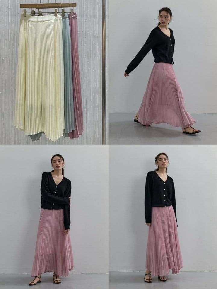 Neroli36 - Korean Women Fashion - #momslook - M Maxi Wrinkle Skirt - 4