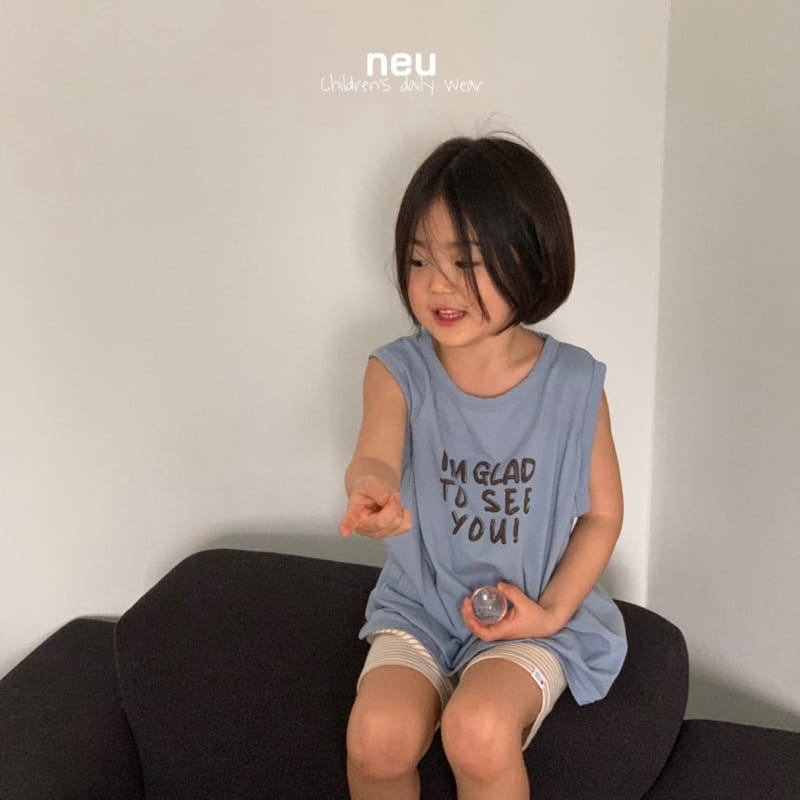 Neu - Korean Children Fashion - #discoveringself - See You Sleeveless Tee - 2