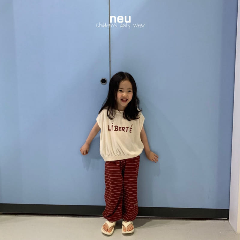 Neu - Korean Children Fashion - #fashionkids - Terry Layered Sleeveless Tee - 2