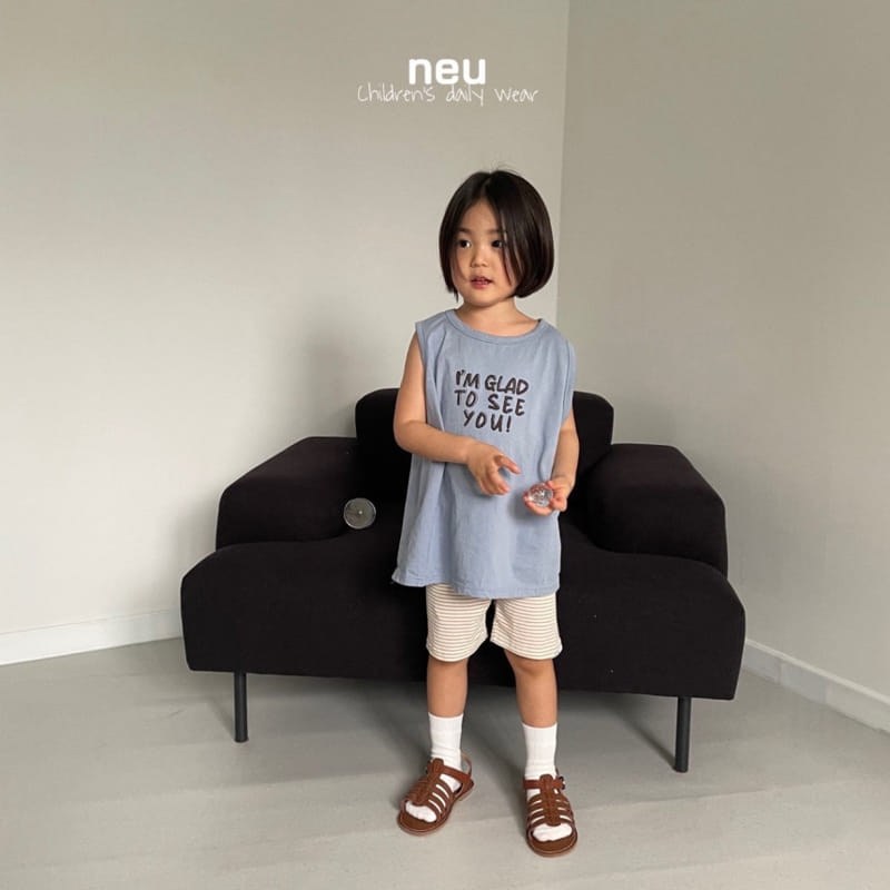 Neu - Korean Children Fashion - #fashionkids - See You Sleeveless Tee - 4