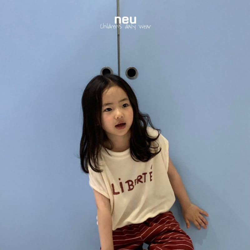 Neu - Korean Children Fashion - #kidsshorts - Terry Layered Sleeveless Tee - 3
