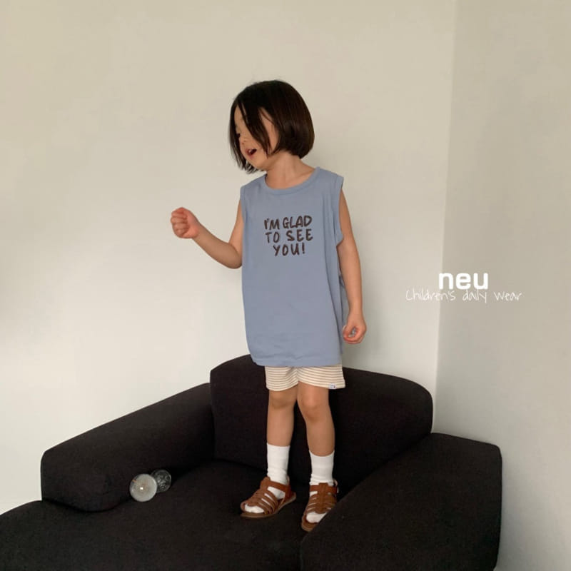 Neu - Korean Children Fashion - #kidsstore - See You Sleeveless Tee - 5
