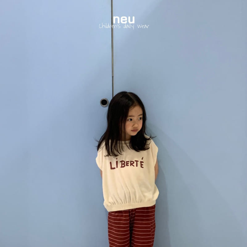 Neu - Korean Children Fashion - #kidsshorts - Terry Layered Sleeveless Tee - 4