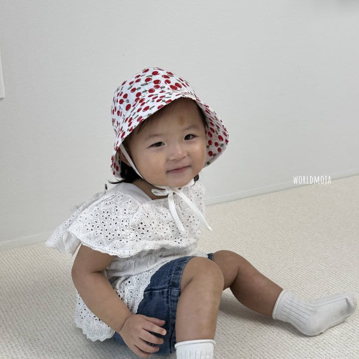 New World - Korean Baby Fashion - #babyfashion - Cherry Bucket Bonnet