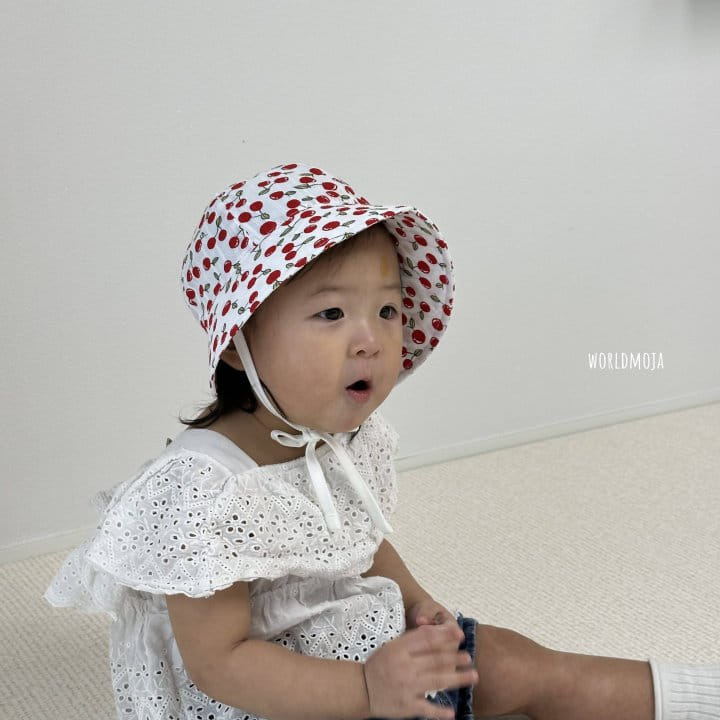 New World - Korean Baby Fashion - #babygirlfashion - Cherry Bucket Bonnet - 4