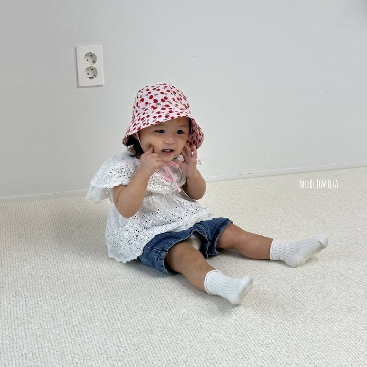 New World - Korean Baby Fashion - #babyoutfit - Cherry Bucket Bonnet - 8