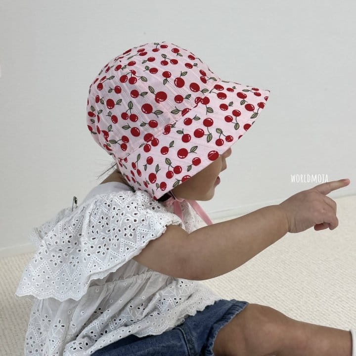 New World - Korean Baby Fashion - #onlinebabyshop - Cherry Bucket Bonnet - 11
