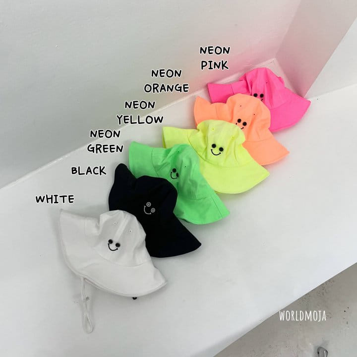 New World - Korean Children Fashion - #childofig - Neon Button Smile Bucket Hat - 3