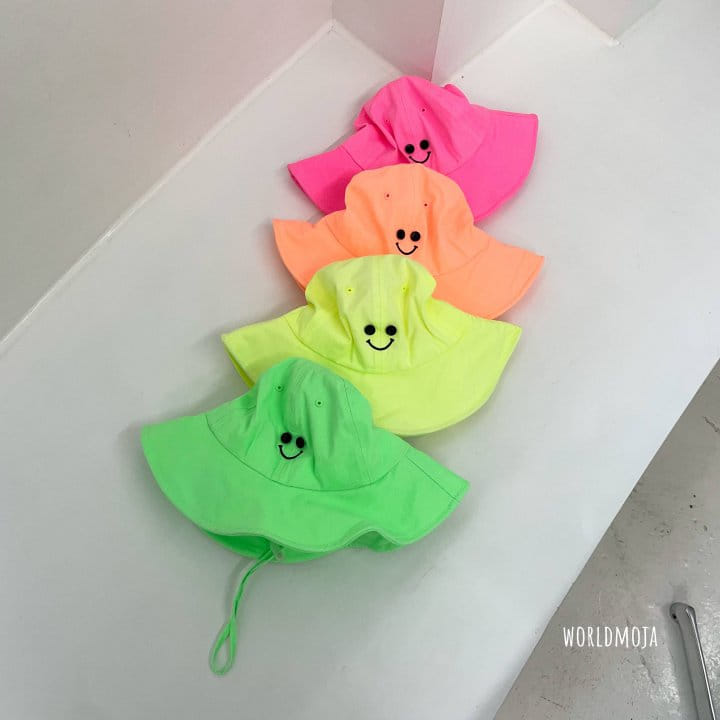 New World - Korean Children Fashion - #childofig - Neon Button Smile Bucket Hat - 4