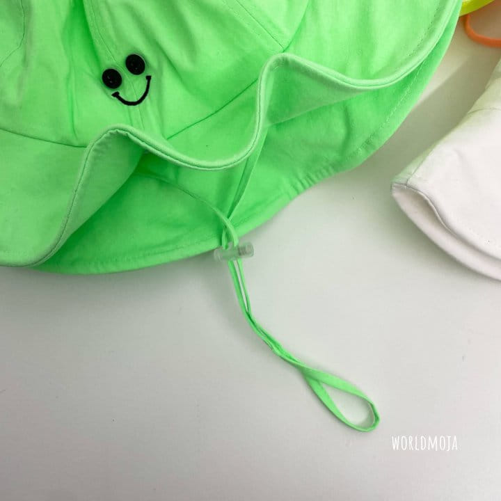 New World - Korean Children Fashion - #fashionkids - Neon Button Smile Bucket Hat - 7