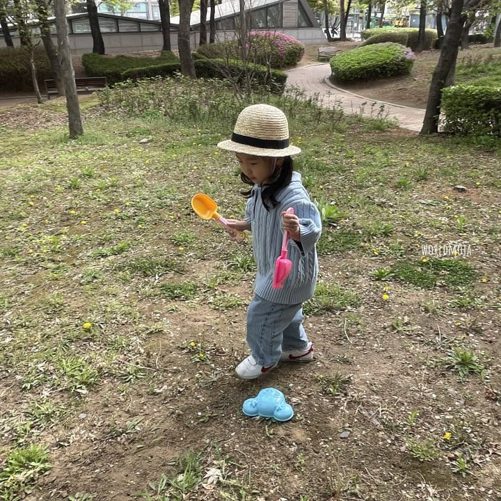 New World - Korean Children Fashion - #kidsshorts - Straw Round Hat - 3