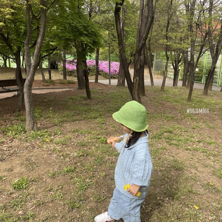 New World - Korean Children Fashion - #toddlerclothing - Jisa Stitch Lace Bucket Hat